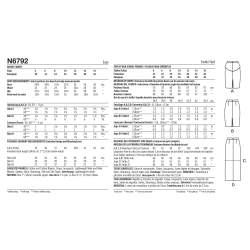 Nederdel New look snitmønster N6792 easy