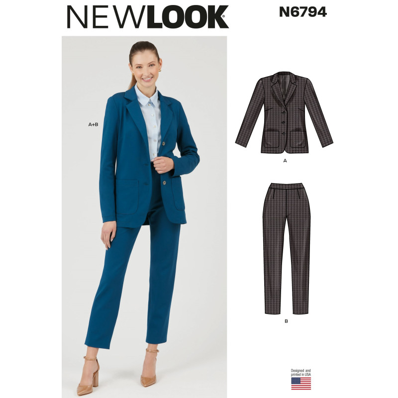 Jakke og bukser New look snitmønster N6794