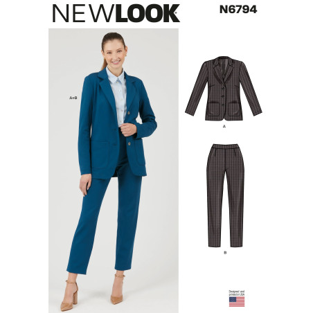 Jakke og bukser New look snitmønster N6794
