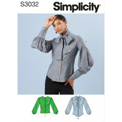 Skjorte m/sløjfe Simplicity snitmønster S 3032
