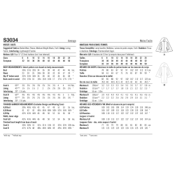 Frakke  m/store lommer og tørklæde Simplicity snitmønster S 3034