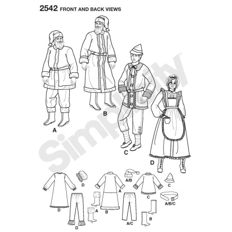 Julemanden og nissemor
Simplicity snitmønster