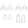 Nederdel og trøje/sweatshirt  Simplicity snitmønster S 3035 A