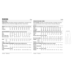 Lange bukser Simplicity snitmønster S 3036