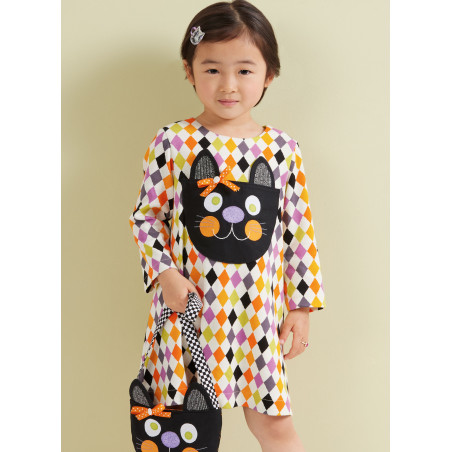 Pige kjole og taske Simplicity snitmønster S 3042A