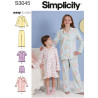 Pyjamas/hjemmesæt Simplicity snitmønster S3045