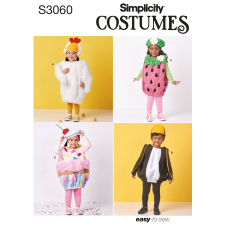Kostume til de små Simplicity snitmønster S 3060A
