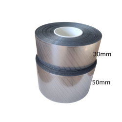 Refleksbånd  gråstribet 30 eller 50mm til at stryge på