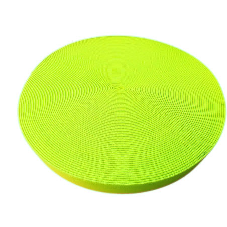 Soft double face elastik 25mm - Fluorescerende gul