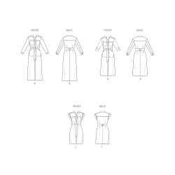 Skjortekjole også plusmode Simplicity snitmønster S3065
