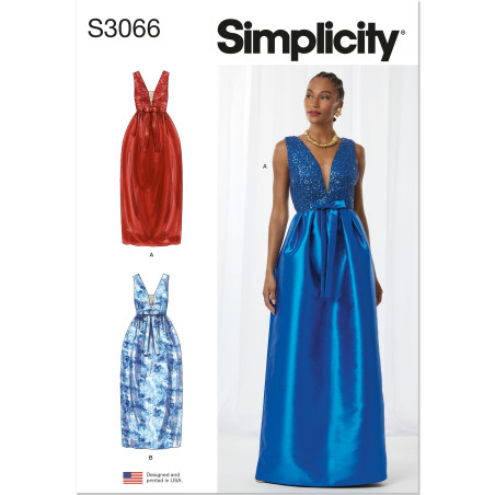 Selskabskjole Simplicity S3066
