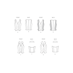 vest med bar ryg Simplicity snitmønster S3067