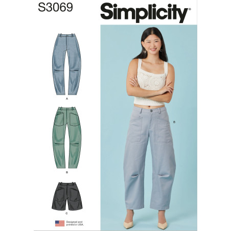 Bukser og shorts Simplicity snitmønster S3069