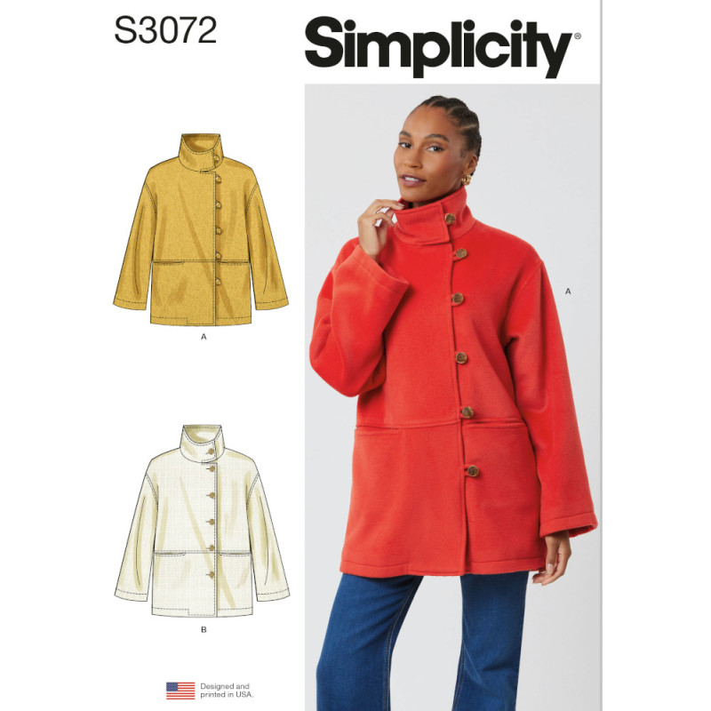 Jakke med knapper Simplicity snitmønster S3072