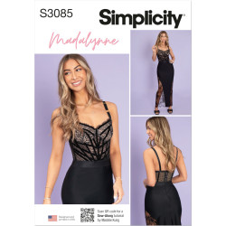 Korset kjole Simplicity snitmønster S3085