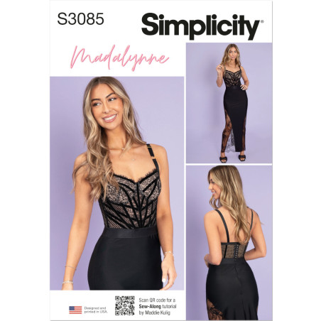 Korset kjole Simplicity snitmønster S3085