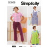 Forklædekjole bukser og bluse  Simplicity snitmønster S3088