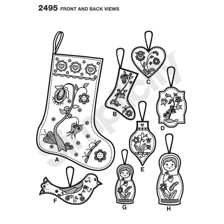 pynt til jul Simplicity snitmønster 2495