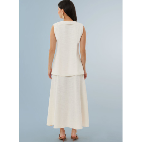 Lang figursyet vest bukser og nederdel Simplicity snitmønster S3108