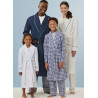 Badekåbe og pyjamasbukser til hele familien Simplicity snitmønster S3109