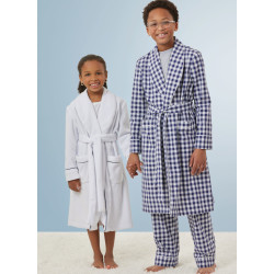 Badekåbe og pyjamasbukser til hele familien Simplicity snitmønster S3109