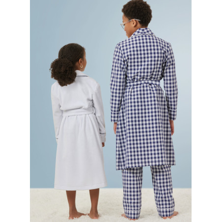 Badekåbe og pyjamasbukser til hele familien Simplicity snitmønster S3109