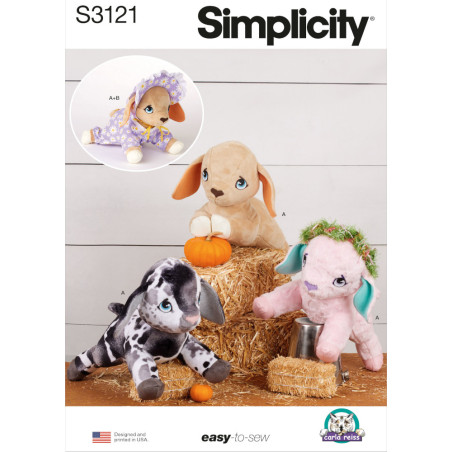 Tøjdyr Simplicity snitmønster S3121
