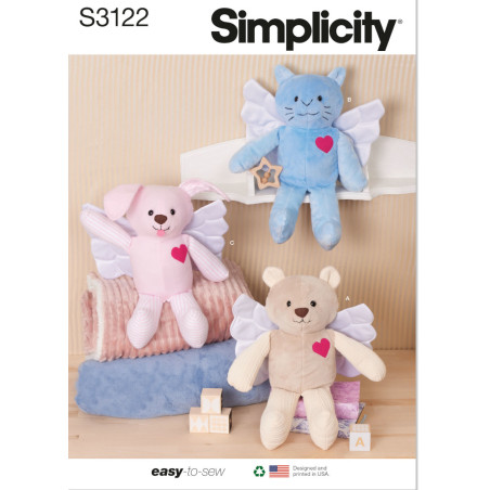 Tøjdyr med vinger Simplicity snitmønster S3122