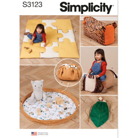 Legetæppe som puslespil Simplicity snitmønster S3123