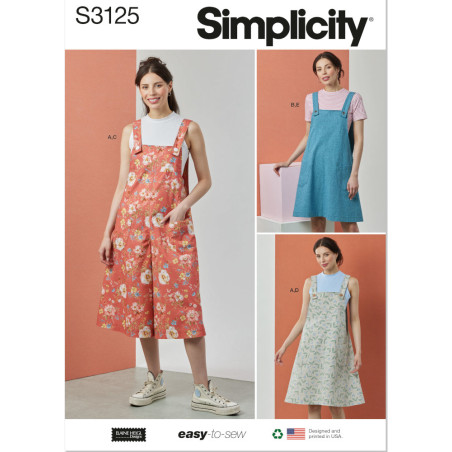 Bluse og overalls også  plusmode  snitmønster