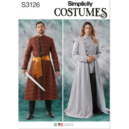 Voksen kostume Simplicity snitmønster S3126