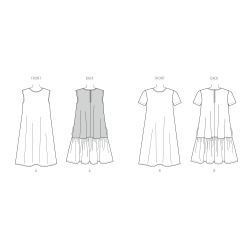 new Look N6799 – Kjole med ærme- og længdevariationer (XS-XXL)