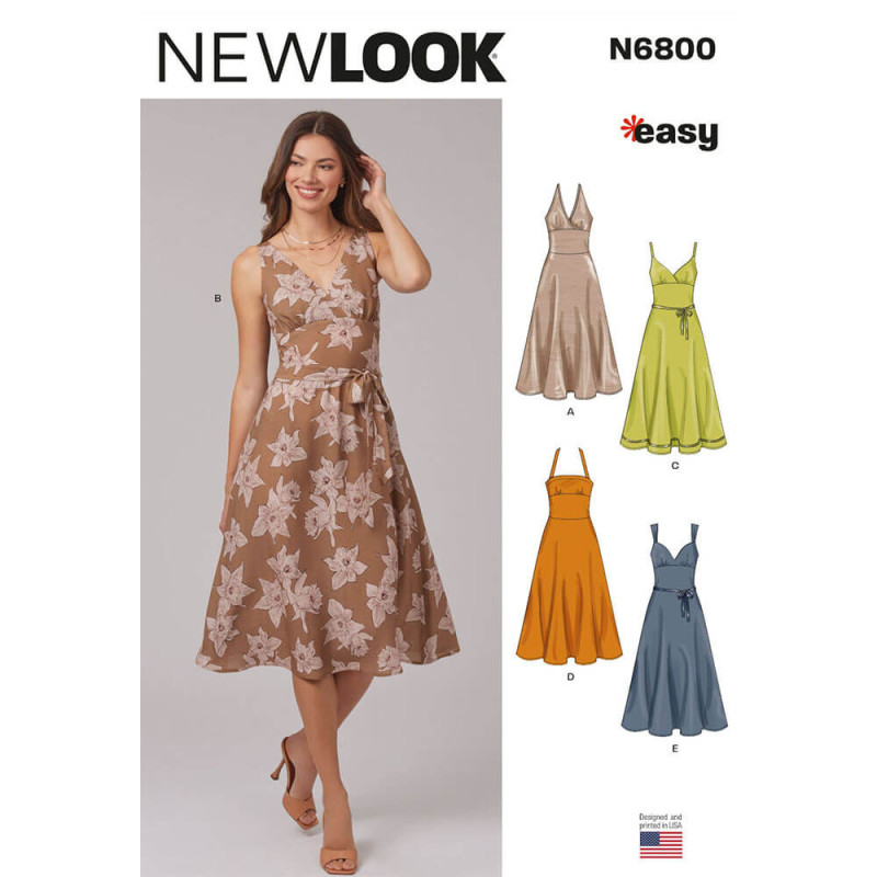 New Look N6800 – Sommerkjoler med variationer (Str. 34-44)