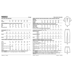 New Look N6802 symønster – Skjorte, bukser og shorts Str. 34-46