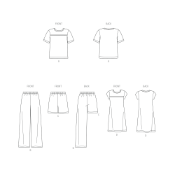 New Look N6805 symønster – Unisex nattøj Str. SX-XL