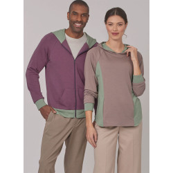 New Look N6806 symønster – Unisex hættetrøjer Str. S-XXL
