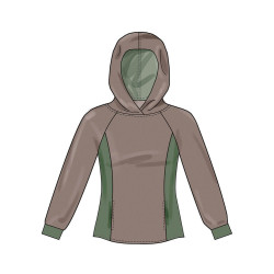 New Look N6806 symønster – Unisex hættetrøjer Str. S-XXL