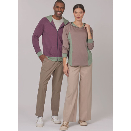 New Look N6806 symønster – Unisex hættetrøjer Str. S-XXL