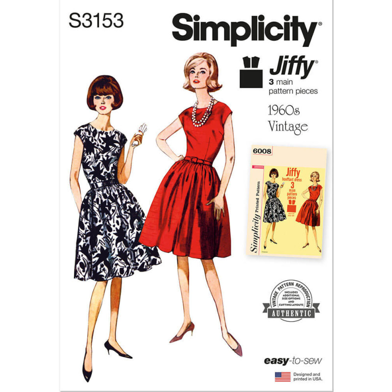 1960ér vintage  Kjole symønster