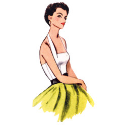 1950ér vintage Halterneck Top symønster
