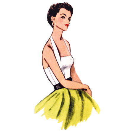 1950ér vintage Halterneck Top symønster