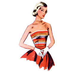 1950ér vintage Halterneck Top symønster