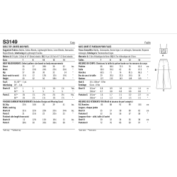 Top lange bukser og shorts pigetøj symønster S3149