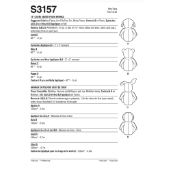 Siddende bamse Simplicity snitmønster S3157 os