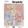 Siddende bamse Simplicity snitmønster S3157 os