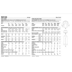 Pyjamas Simplicity snitmønster S3143 A