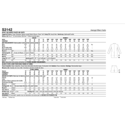 Habitjakke og shorts også plusmode Simplicity snitmønster S3142