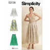 Nederdel med læg Simplicity snitmønster S3139