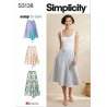 Nederdel også plusmode Simplicity snitmønster S3138