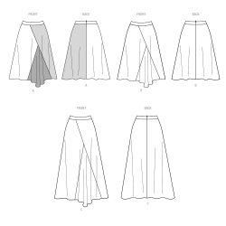 Nederdel også plusmode Simplicity snitmønster S3138